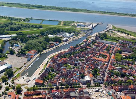 Drohnenaufnahme von Glückstadt